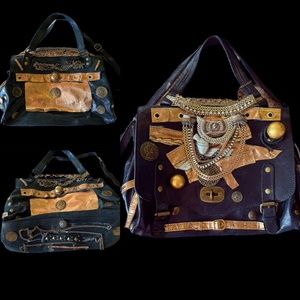 Customed “Heavy Sexy Metals” Leather Satchel Purse